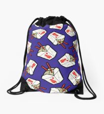Take-Out Noodles Box Pattern Drawstring Bag