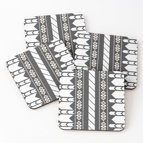 Item preview, Abstract African pattern Bogolan Indigo Mudcloth Fabric Pattern and  Triangles geometric square, Arrow Pattern and Traditional African art design designed and sold by Gugurat.