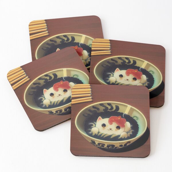 Item preview, Kawaii Ramen Cat 可愛いラーメン猫 designed and sold by Yenbox.
