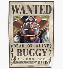 Wanted Buggy - One Piece Poster