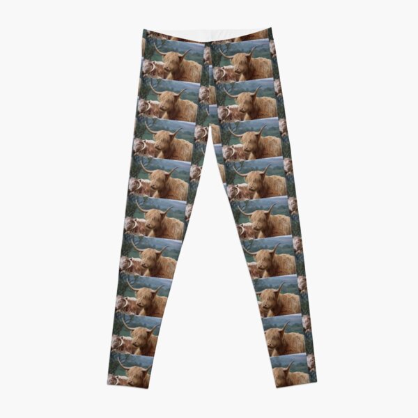 Portrait of Highland cattle Leggings