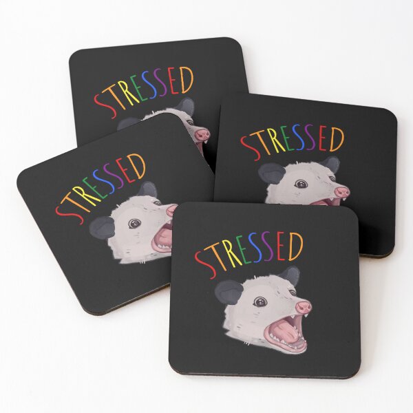 Item preview, Rainbow Anxiety Stress Possum, Cute screaming Opossum designed and sold by Mossysplashart.