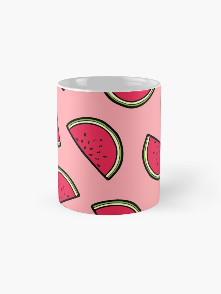 Alternate view of Watermelon Pattern in Pink Mug