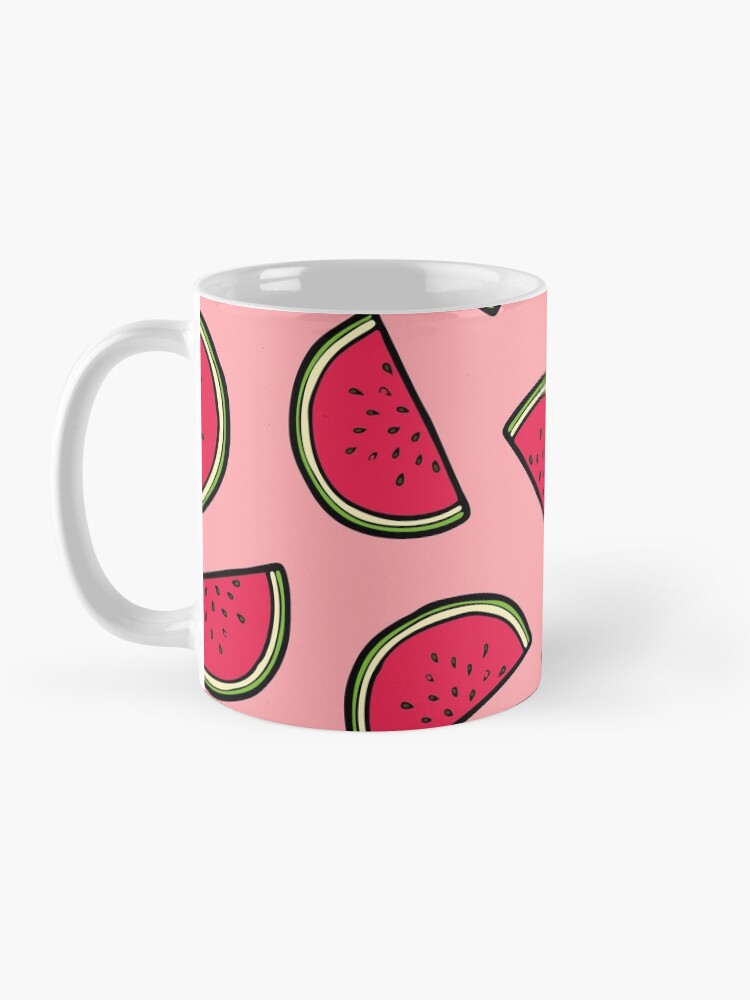Alternate view of Watermelon Pattern in Pink Mug