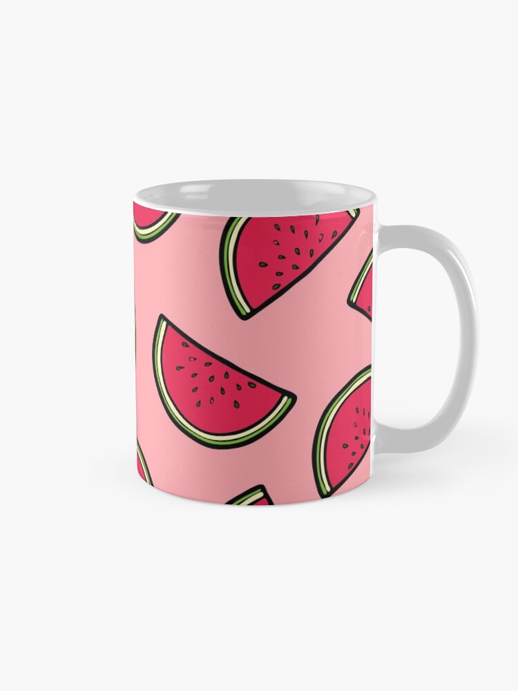 Alternate view of Watermelon Pattern in Pink Mug