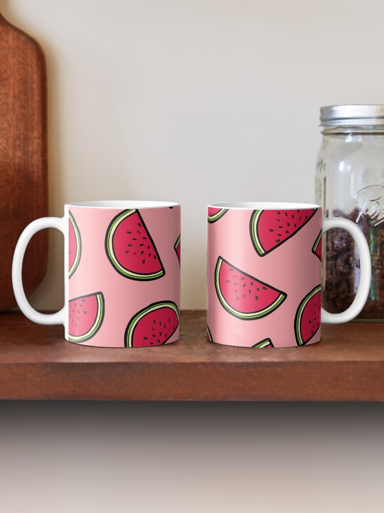 Alternate view of Watermelon Pattern in Pink Mug