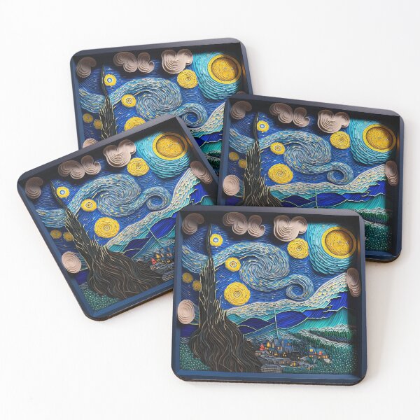 Item preview, Famous Painting 3D Paper Quilled Poster Print designed and sold by 3 CITIES.