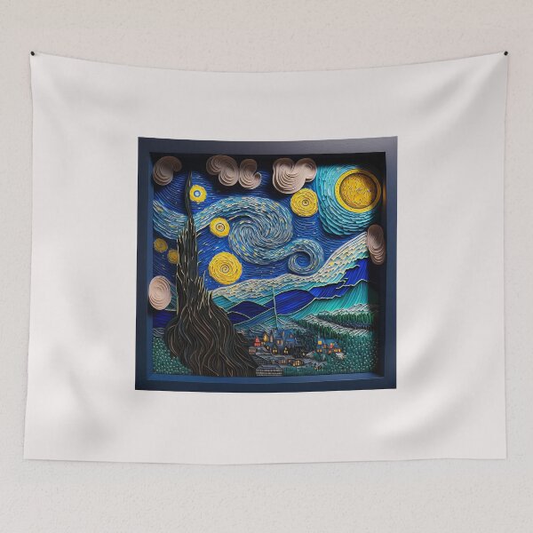 Item preview, Famous Painting 3D Paper Quilled Poster Print designed and sold by 3 CITIES.