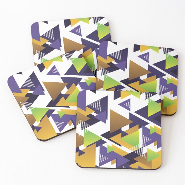 Item preview, Motivo triangular: tonos abstractos, modernos, amarillos y morados. designed and sold by hedru.