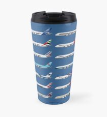 Airbus A380 Operators Illustration - Blue Version Travel Mug