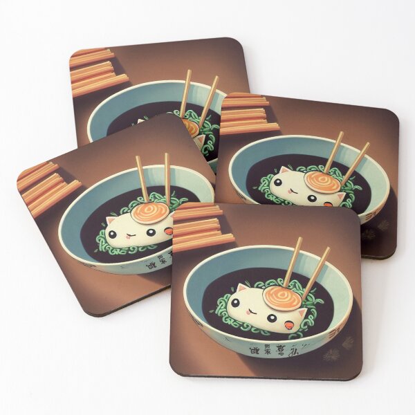 Item preview, Kawaii Ramen Cat 可愛いラーメン猫 designed and sold by Yenbox.