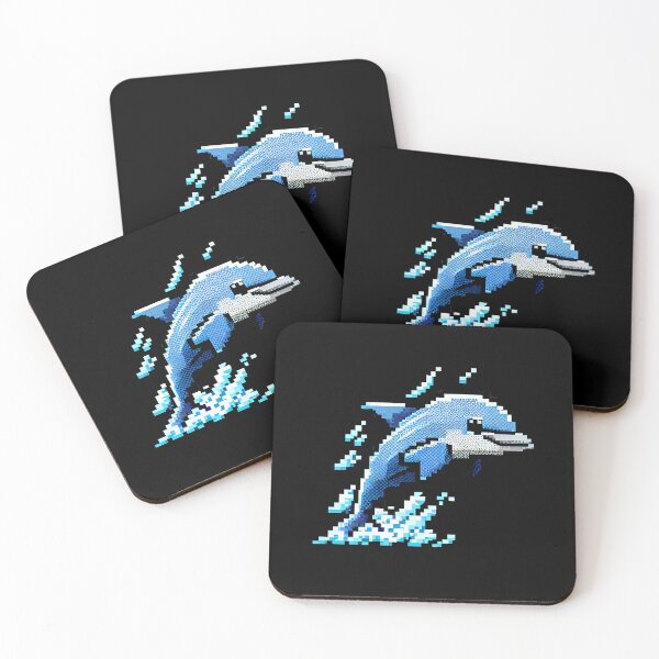 Item preview, Cute little dolphin pixel art. designed and sold by Pixelarium.