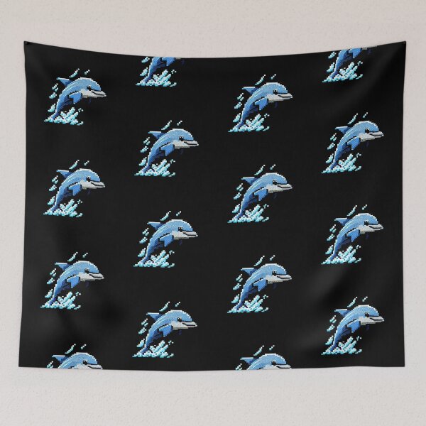 Item preview, Cute little dolphin pixel art. designed and sold by Pixelarium.