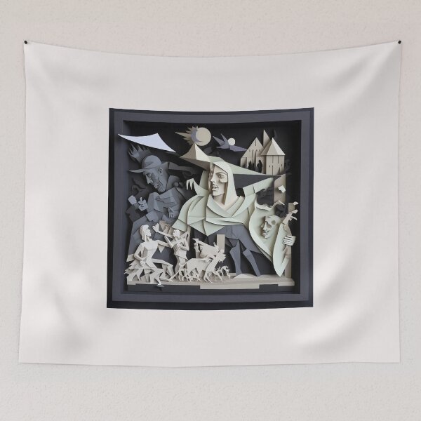 Item preview, Famous Painting 3D Paper Quilled Poster Print designed and sold by 3 CITIES.
