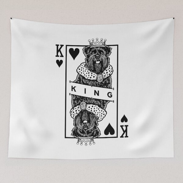 Item preview, Bouvier des Flandres King Of Hearts Funny Dog Lover Pop Art designed and sold by GrandeDuc.