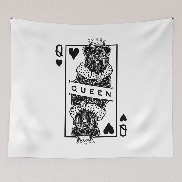 Item preview, Bouvier des Flandres Queen Of Hearts Funny Dog Lover Pop Art designed and sold by GrandeDuc.