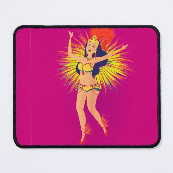 Item preview, Carnival girl singing dancing in hot pink party designed and sold by ruepix.