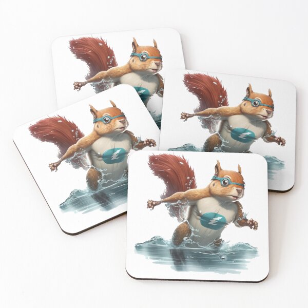 Item preview, Cute swimming squirrel design designed and sold by artiologya.