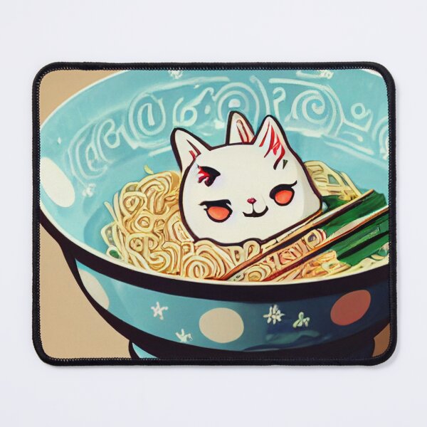 Item preview, Kawaii Ramen Cat 可愛いラーメン猫 designed and sold by Yenbox.