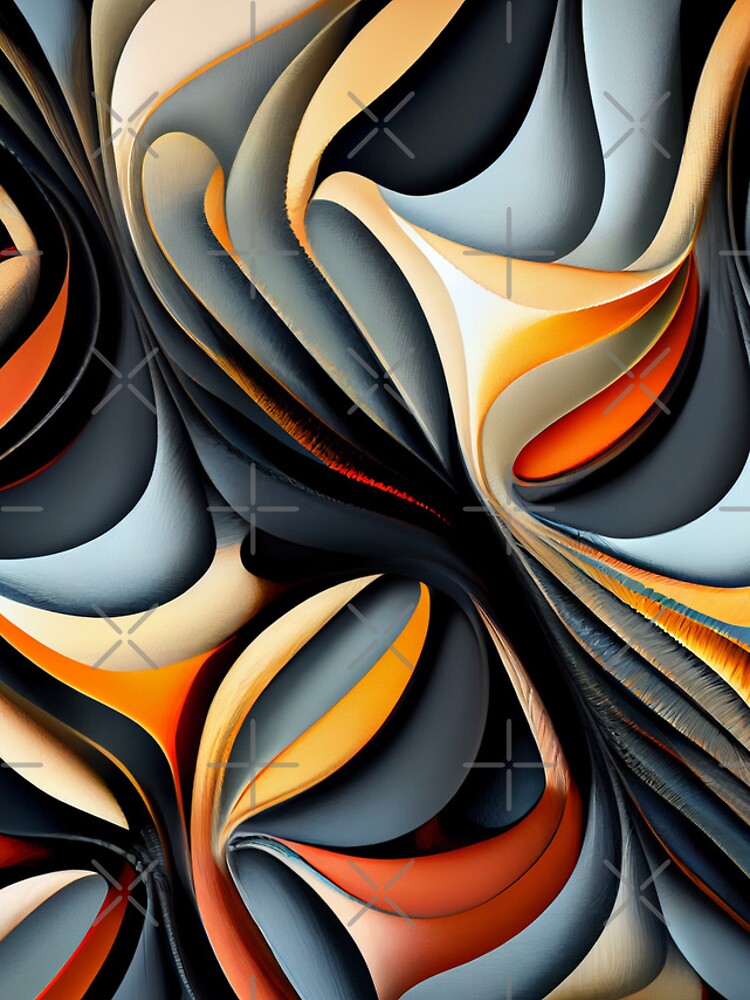 Aperçu 5 sur 5. Coque iPhone avec l'œuvre Smooth Contemporary Pattern Digital Painting créée et vendue par CodeAndColors.