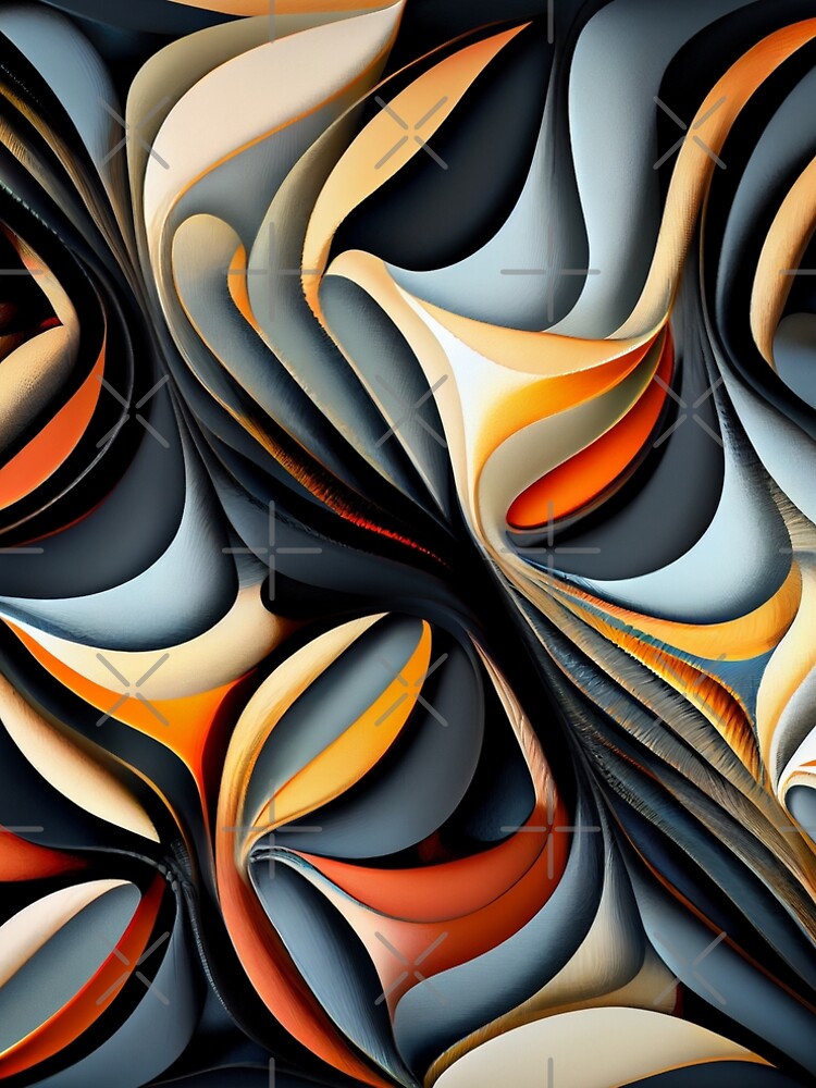 Aperçu 5 sur 5. Robe trapèze avec l'œuvre Smooth Contemporary Pattern Digital Painting créée et vendue par CodeAndColors.