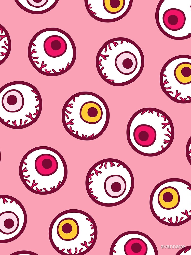Halloween Candy Eyeball Pattern in Pink by evannave