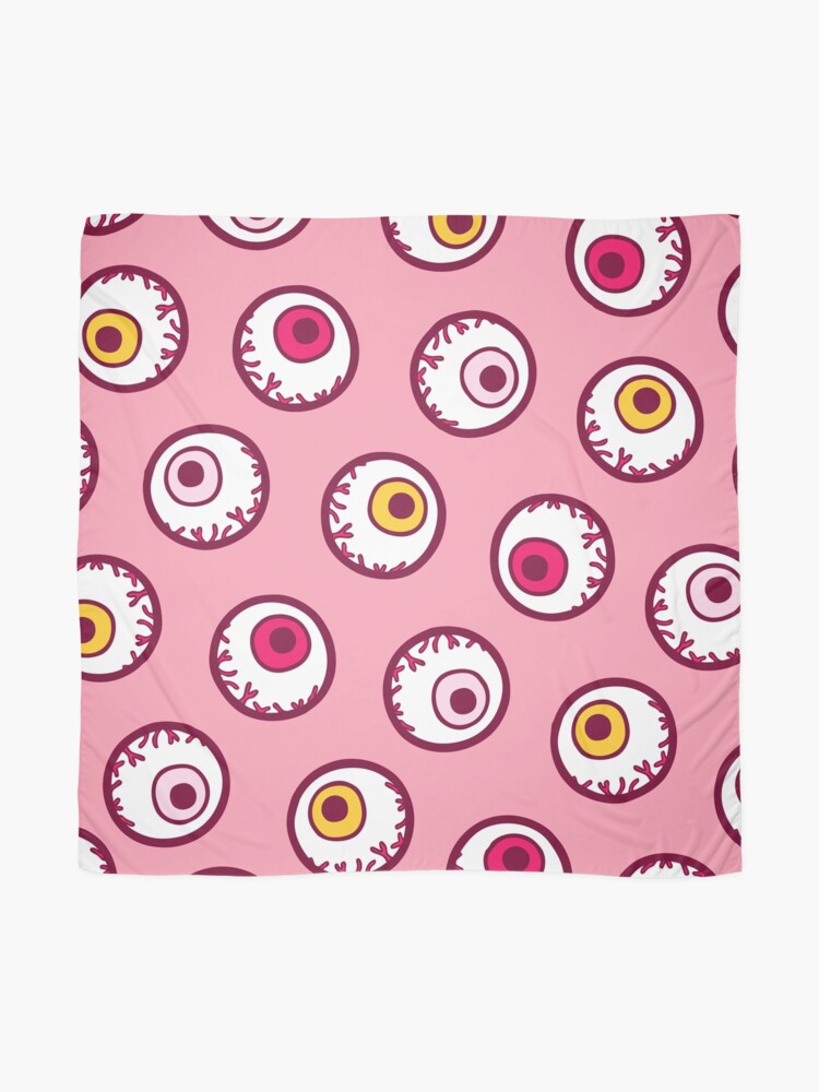 Alternate view of Halloween Candy Eyeball Pattern in Pink Scarf