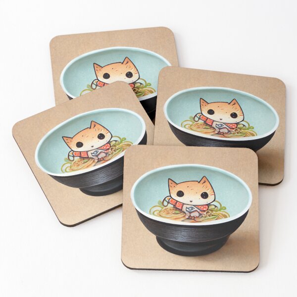 Item preview, Kawaii Ramen Cat 可愛いラーメン猫 designed and sold by Yenbox.
