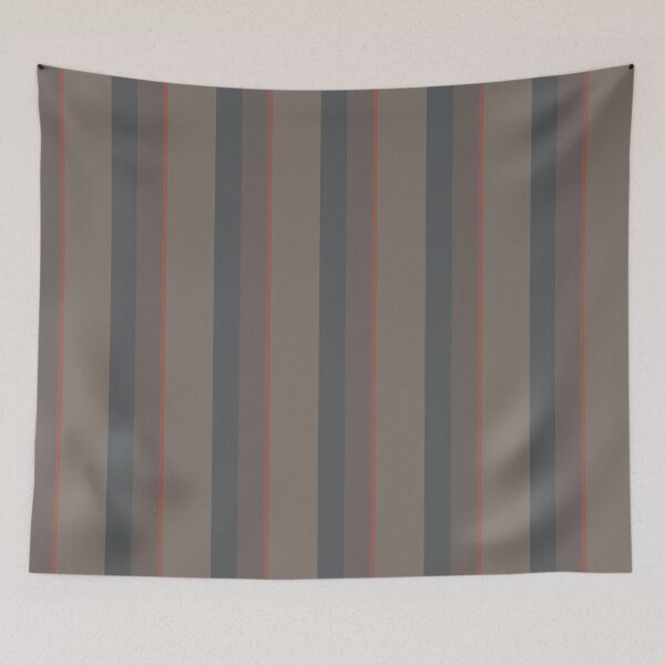 Item preview, Shades of Brown Wide Vertical Stripe with Red Accent designed and sold by rhombusOnion.