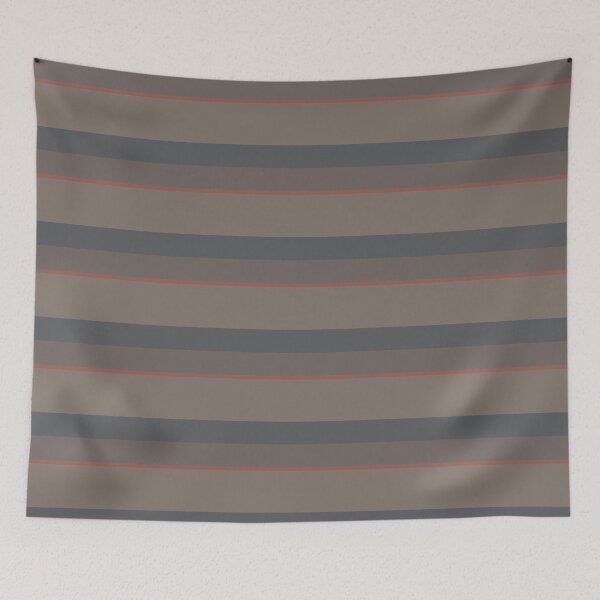 Item preview, Shades of Brown Wide Horizontal Stripe with Red Accent designed and sold by rhombusOnion.