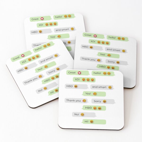 Item preview,  messages with emojis reactions designed and sold by chadamax.