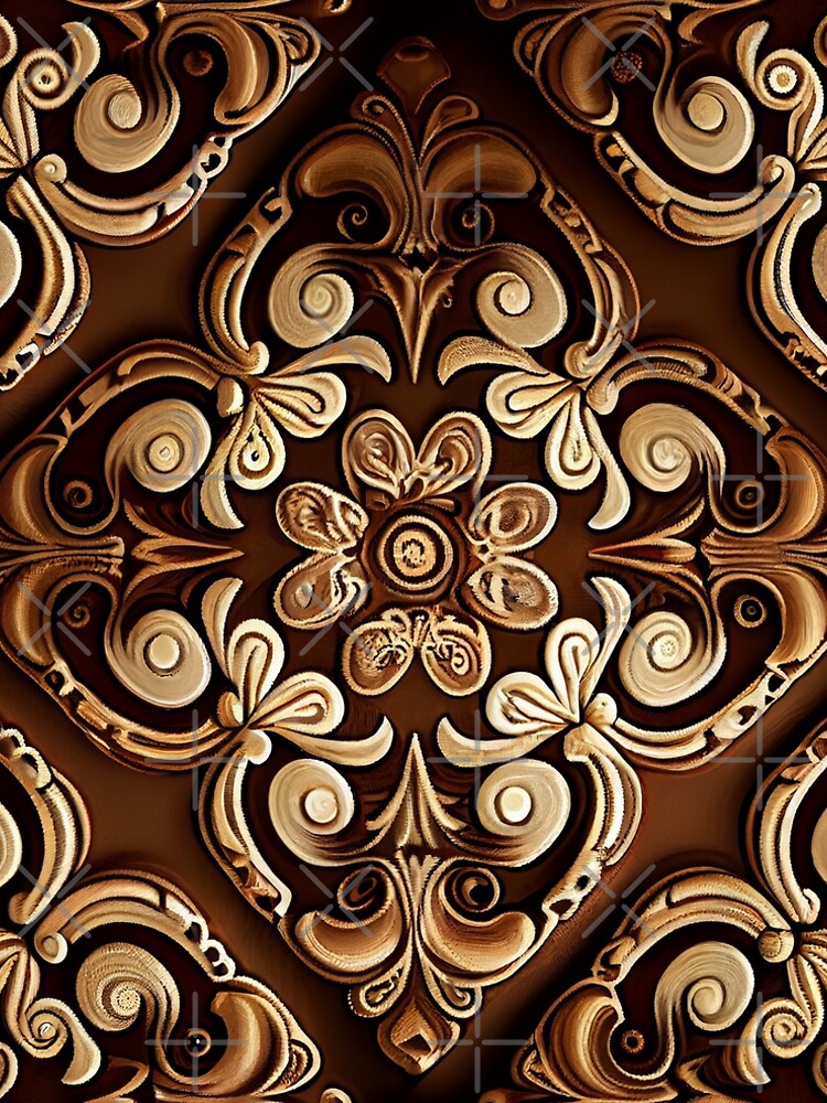 Aperçu 5 sur 5. Robe trapèze avec l'œuvre Brown Contemporary Pattern Digital Painting créée et vendue par CodeAndColors.