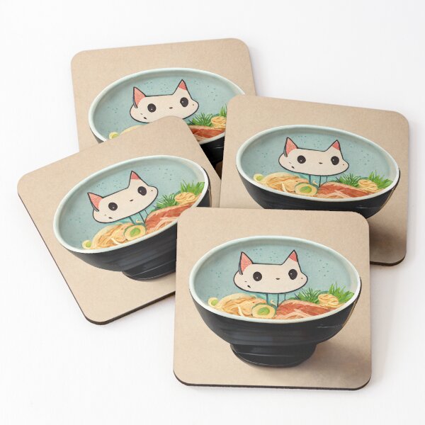 Item preview, Kawaii Ramen Cat 可愛いラーメン猫 designed and sold by Yenbox.