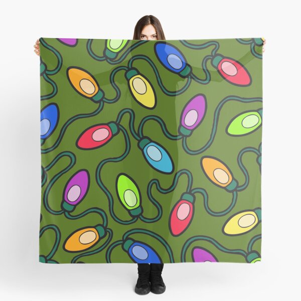 Chrismas Fairy Lights Pattern Scarf