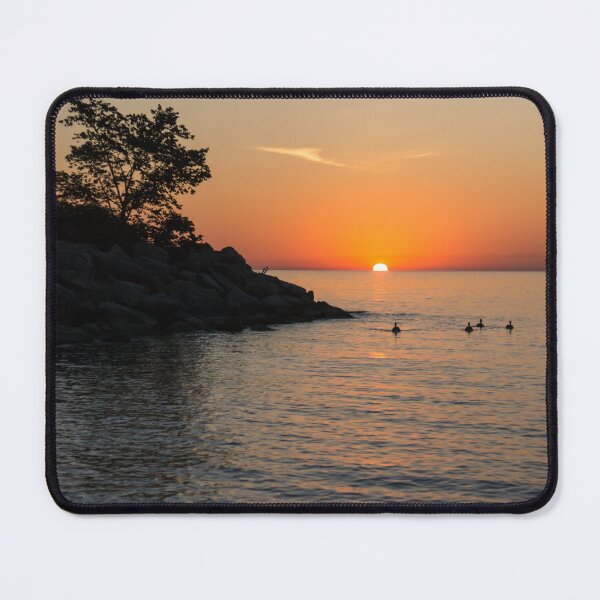 Item preview, Canada Geese Foursome - Overwater Sunrise on Lake Ontario in Toronto designed and sold by Georgia Mizuleva.