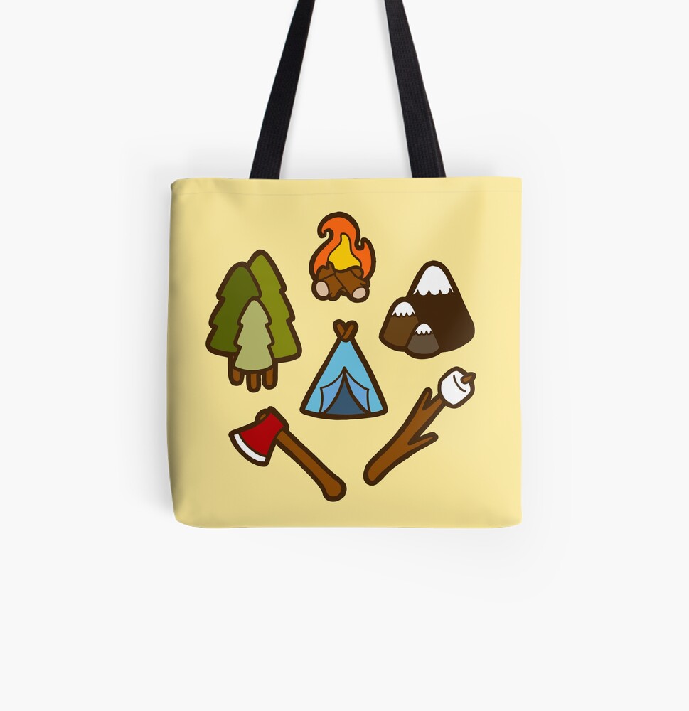 Camping is cool All Over Print Tote Bag