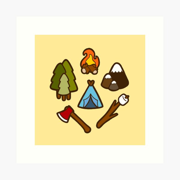 Camping is cool Art Print