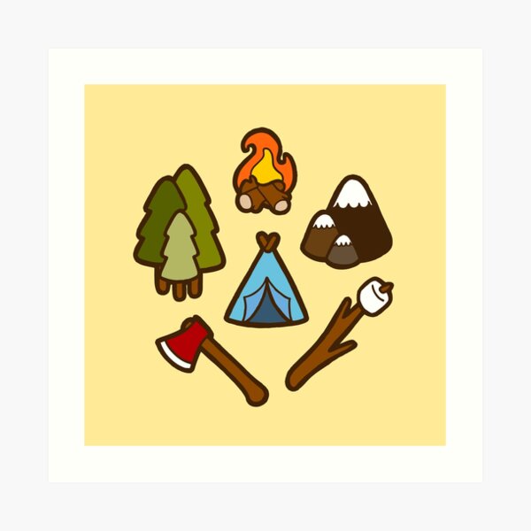 Camping is cool Art Print