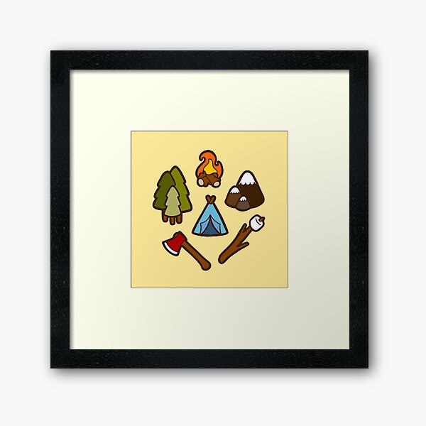Camping is cool Framed Art Print