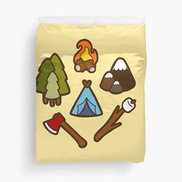 Camping is cool Duvet Cover