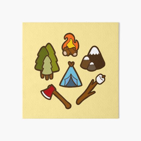 Camping is cool Art Board Print