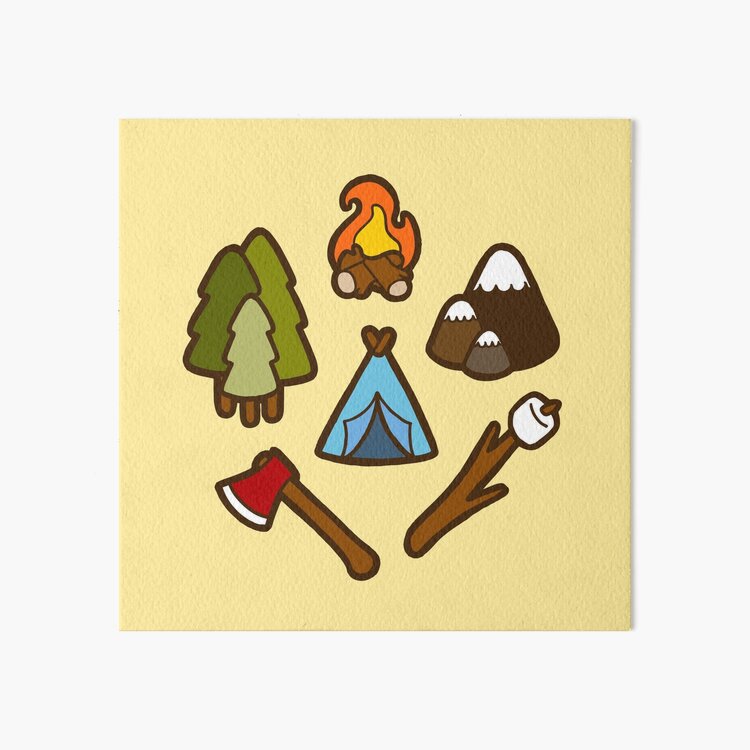Camping is cool Art Board Print