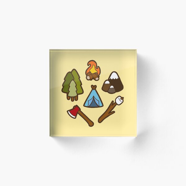 Camping is cool Acrylic Block