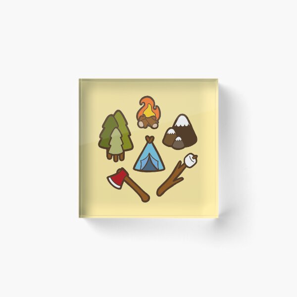 Camping is cool Acrylic Block