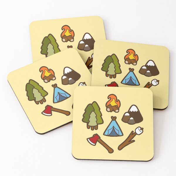 Camping is cool Coasters (Set of 4)