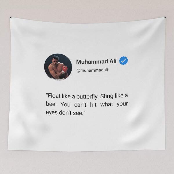 Item preview, "Float like a butterfly. Sting like a bee. You can't hit what your eyes don't see." designed and sold by Arthrill.