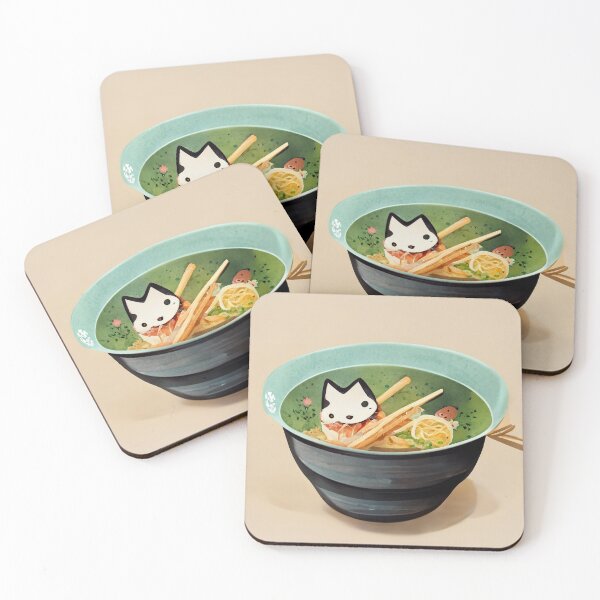 Item preview, Kawaii Ramen Cat 可愛いラーメン猫 designed and sold by Yenbox.