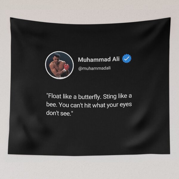 Item preview, "Float like a butterfly. Sting like a bee. You can't hit what your eyes don't see." designed and sold by Arthrill.