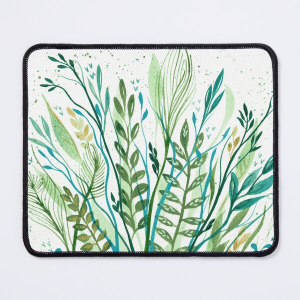 Item preview, Sea Garden 3 - Intuitive abstract watercolour painting in green by Kirsten Bailey designed and sold by klbailey.