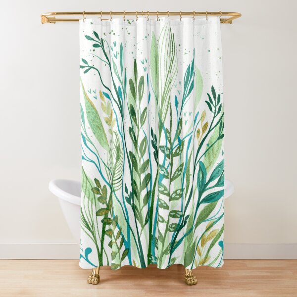 Cute Blue Big Crab Shower Curtain with Hooks : : Home & Kitchen